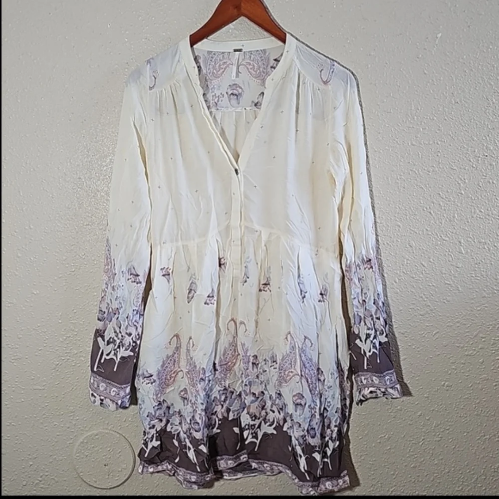 Free People Long Sleeve Mini Dress. - Picture 2 of 7